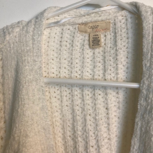 New white knit cardigan plush - Picture 2 of 3